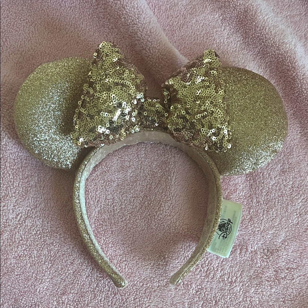 Rose Gold Sequin Minnie Mouse Ears Headband